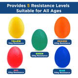 Stress Ball Finger Grip Strengthening - Set of 2 Egg Squeeze Balls with Soft Medium Firm Exercise Balls Hand Therapy