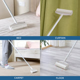 Multi-Purpose Lint Roller Hair Remover Tool Kit - Adjustable & Detachable Handle with Roller Head & Sticky Paper Roll