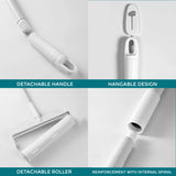 Multi-Purpose Lint Roller Hair Remover Tool Kit - Adjustable & Detachable Handle with Roller Head & Sticky Paper Roll