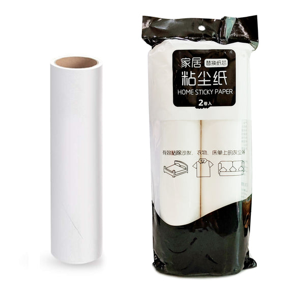 Multi-Purpose Lint Roller Refill - 2 Rolls of 24 CM Hair & Dust Remover Sticky Paper (50 Sheets)