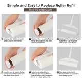Multi-Purpose Lint Roller Refill - 2 Rolls of 24 CM Hair & Dust Remover Sticky Paper (50 Sheets)