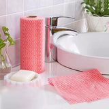 Multi-Purpose Reusable Cleaning Towels - 2 Rolls Hi-Absorbent Washable Non-Woven Fabric Cleaning Towels