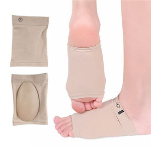 Flat Foot Arch Support Cotton Foot Socks with Soft Silicone Gel Pads Plantar Fasciitis Pain Relief Cushion Sleeves