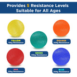 Stress Ball Finger Grip Strengthening - Set of 3 Round Squeeze Balls with Soft Medium Firm Exercise Balls Hand Therapy