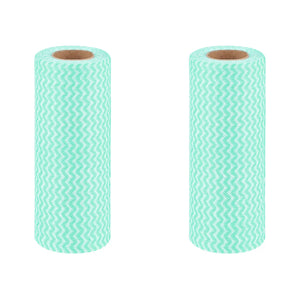 Multi-Purpose Reusable Cleaning Towels Pack - 2 Rolls Hi-Absorbent Washable Non-Woven Fabric Cleaning Towels