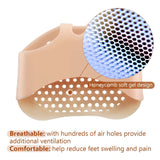 Metatarsal Pads Ball of Foot Cushion Forefoot Pad Pain Relief Socks Soft Silicone Gel Honeycomb Pads