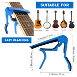 Quick Change Guitar Capo Acoustic Clip Guitar Clamp Fret Electric Blue