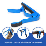 Quick Change Guitar Capo Acoustic Clip Guitar Clamp Fret Electric Blue