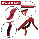 Quick Change Guitar Capo Acoustic Clip Guitar Clamp Fret Electric Red