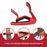 Quick Change Guitar Capo Acoustic Clip Guitar Clamp Fret Electric Red