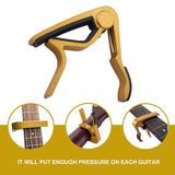 Quick Change Guitar Capo Acoustic Clip Guitar Clamp Fret Electric Yellow