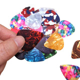 Guitar Picks Variety Pack - 25 pcs Colorful Guitar Picks Medium 0.71mm Celluloid