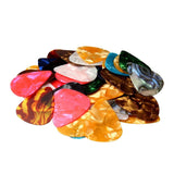 Celluloid Guitar Picks - 50 pcs Variety Pack Medium Plectrum Assorted