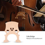 Cello Uncut Maple Wood Fitted Bridge 4/4