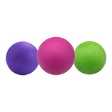 Single Lacrosse Ball Body Massage Ball - Set of 3 Myofascial Release Muscle Relief Yoga Gym Fitness Exercise Ball