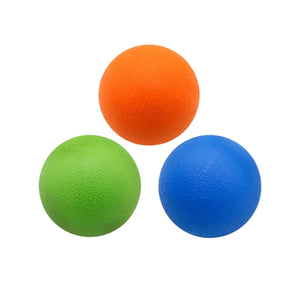 Single Lacrosse Ball Body Massage Ball - Set of 3 Myofascial Release Muscle Relief Yoga Gym Fitness Exercise Ball