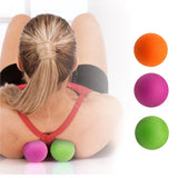 Single Lacrosse Ball Body Massage Ball - Set of 3 Myofascial Release Muscle Relief Yoga Gym Fitness Exercise Ball