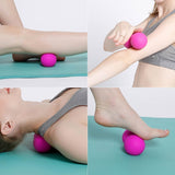 Single Lacrosse Ball Body Massage Ball - Set of 3 Myofascial Release Muscle Relief Yoga Gym Fitness Exercise Ball