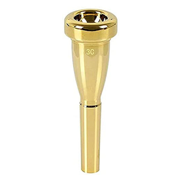 Trumpet Mouthpiece 3C Brass Gold-Plated Replacement