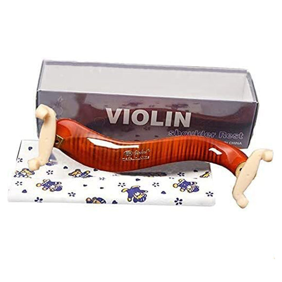 Violin Shoulder Rest Adjustable Wood, EVA Foam for 3/4 & 4/4