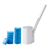 Toilet Cleaning Tool Set - Disposable Toilet Bowl Brush and Holder with Toilet Wand Scrubber Sponge Head Refill