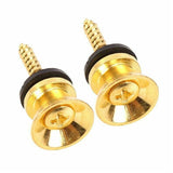 Guitar Strap Locks Button Gold Metal End Pin Screw Acoustic Classical