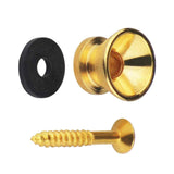 Guitar Strap Locks Button Gold Metal End Pin Screw Acoustic Classical