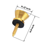 Guitar Strap Locks Button Gold Metal End Pin Screw Acoustic Classical