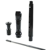 Black Soprano Descant Recorder 8 Holes with Cleaning Rod, Finger Chart & Case Bag