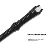 Black Soprano Descant Recorder 8 Holes with Cleaning Rod, Finger Chart & Case Bag
