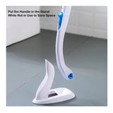 Toilet Cleaning Tool Kit - Disposable Toilet Bowl Brush Holder Stand with Toilet Wand Scrubber Sponge Pad Refill
