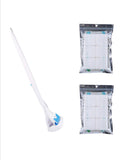 Toilet Cleaning Tool Kit - Disposable Toilet Bowl Brush Holder Stand with Toilet Wand Scrubber Sponge Pad Refill