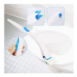 Toilet Cleaning Tool Kit - Disposable Toilet Bowl Brush Holder Stand with Toilet Wand Scrubber Sponge Pad Refill