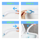 Toilet Cleaning Tool Kit - Disposable Toilet Bowl Brush Holder Stand with Toilet Wand Scrubber Sponge Pad Refill