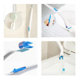 Toilet Cleaning Tool Kit - Disposable Toilet Bowl Brush Holder Stand with Toilet Wand Scrubber Sponge Pad Refill