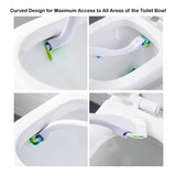 Toilet Cleaning Tool Kit - Disposable Toilet Bowl Brush Holder Stand with Toilet Wand Scrubber Sponge Pad Refill