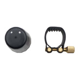 Alto Saxophone Mouthpiece Cap and Leather Ligature with Golden Screw