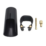 Alto Saxophone Mouthpiece Cap and Leather Ligature with Golden Screw