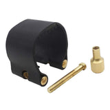 Alto Saxophone Mouthpiece Cap and Leather Ligature with Golden Screw