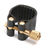 Alto Saxophone Mouthpiece Cap and Leather Ligature with Golden Screw