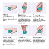 Secure Stress Ball On A String - Set of 3 Hand Physical Therapy Relief Round Squeeze Balls with Soft Medium Firm Finger Grip Exercise Balls