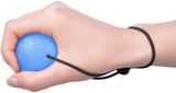 Secure Stress Ball On A String - Set of 3 Hand Physical Therapy Relief Round Squeeze Balls with Soft Medium Firm Finger Grip Exercise Balls