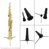 Soprano Saxophone Stand Foldable Tripod Holder Detachable 3-Leg Stand