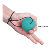 Secure Stress Ball On A String - 1 Pc Hand Physical Therapy Relief Round Squeeze Balls with Soft Medium Firm Finger Grip Exercise Balls