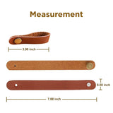 Brown Leather Guitar Neck Strap Button for Acoustic Classical Guitar