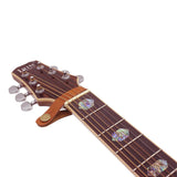 Brown Leather Guitar Neck Strap Button for Acoustic Classical Guitar