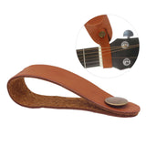 Brown Leather Guitar Neck Strap Button for Acoustic Classical Guitar