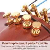 Violin Fine Tuners - 4 pcs Gold String Adjusters for 3/4 & 4/4 Fiddle