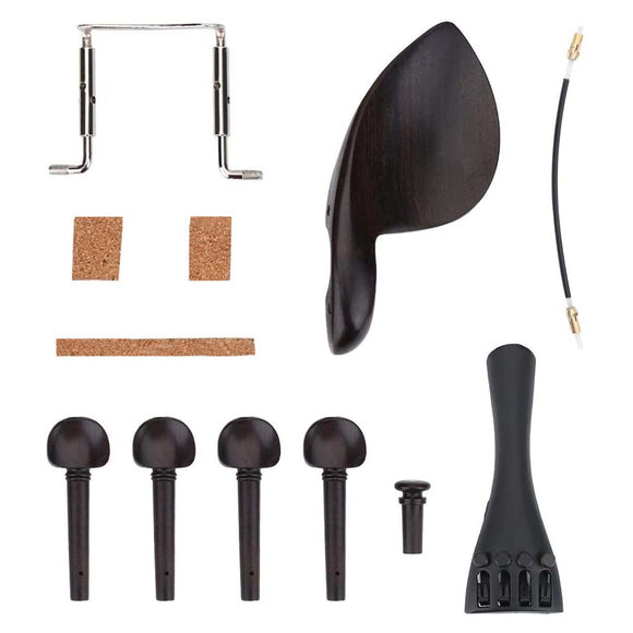 4/4 Violin Chin Rest, Screw, Tailpiece, Tailgut, Tuning Pegs, Endpin