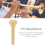 Trumpet Mouthpiece 17C Brass Gold-Plated Replacement